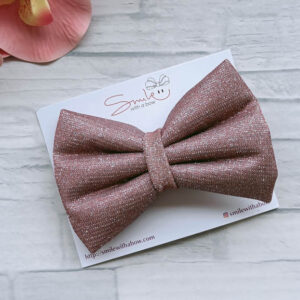 Mocha Shine Glamour Bow