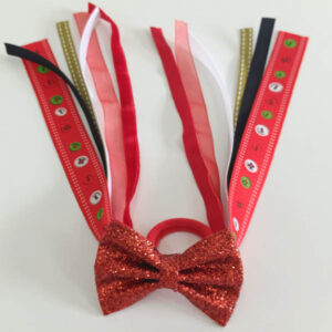 Ruby Sparkle Printed Ribbon Bow