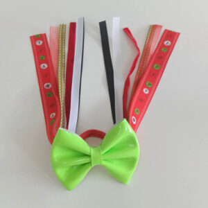 Limeade Printed Ribbon Bow