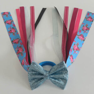 Sapphire Star Printed Ribbon Bow