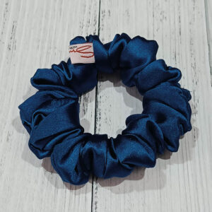 Cobalt Blue Satin Scrunchie